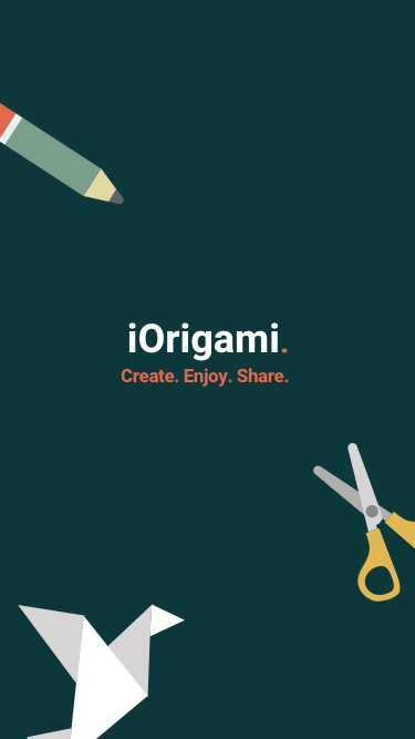 iorigami welcome screen